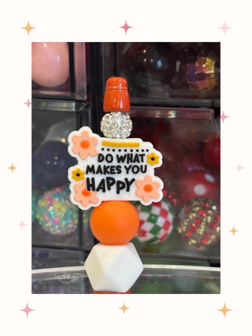 Handmade Do What Makes You Happy Beaded Pen